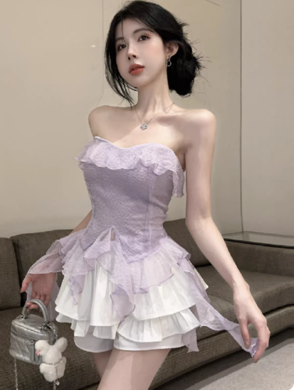 Blaues Damenkleid S101