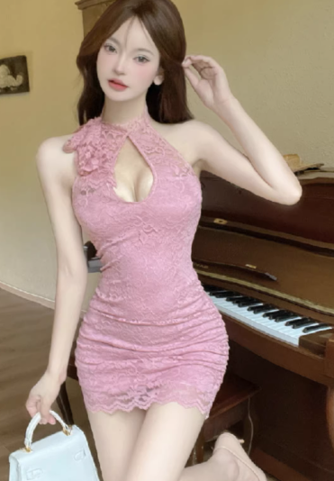 Blaues Damenkleid S101