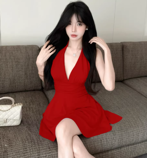 Blaues Damenkleid S101
