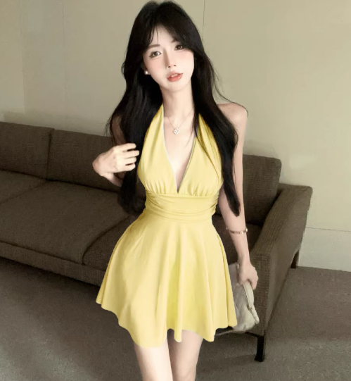 Yellow Women's Dress S289