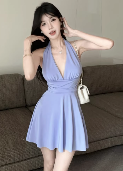 Purple Women's Dress S291