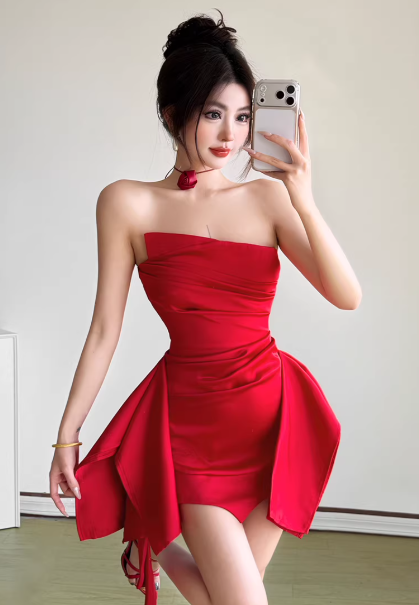 Blaues Damenkleid S101