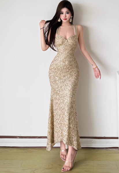 Robe bleue pour femme S101
