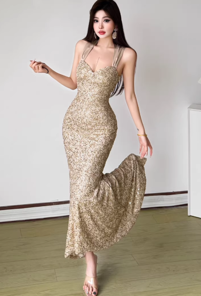 Robe bleue pour femme S101