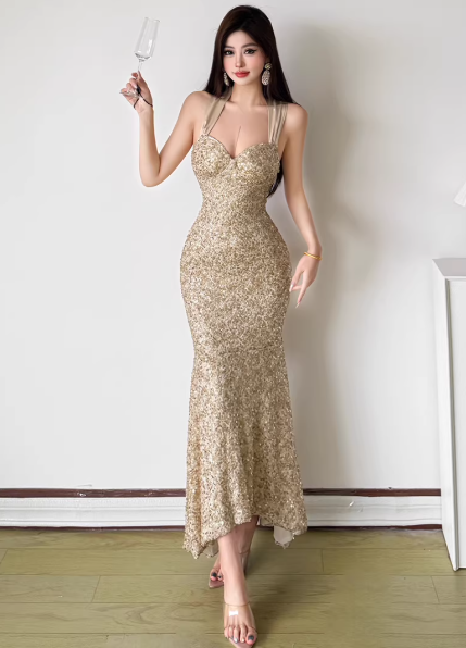 Robe bleue pour femme S101