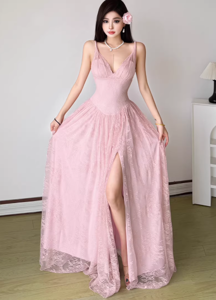 Blaues Damenkleid S101