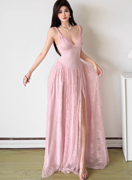 Blaues Damenkleid S101
