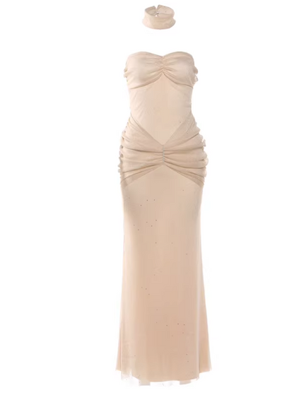 Fashion Champagne Women‘s Dress S417