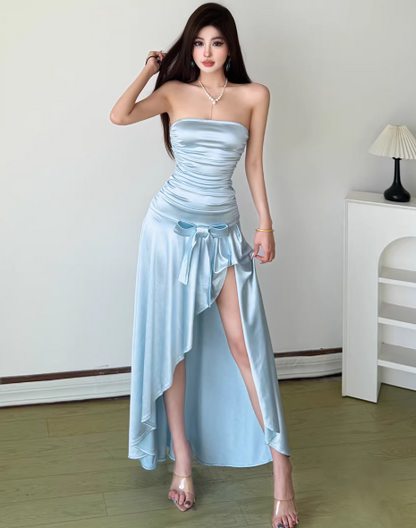Blaues Damenkleid S101