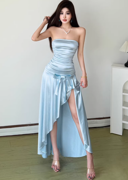 Blaues Damenkleid S101
