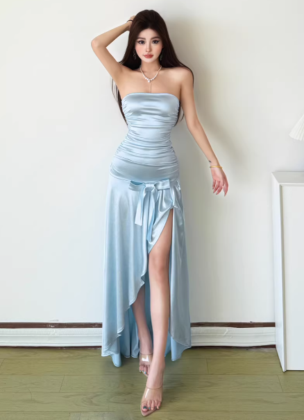 Robe bleue pour femme S101