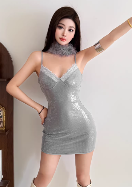 Robe bleue pour femme S101