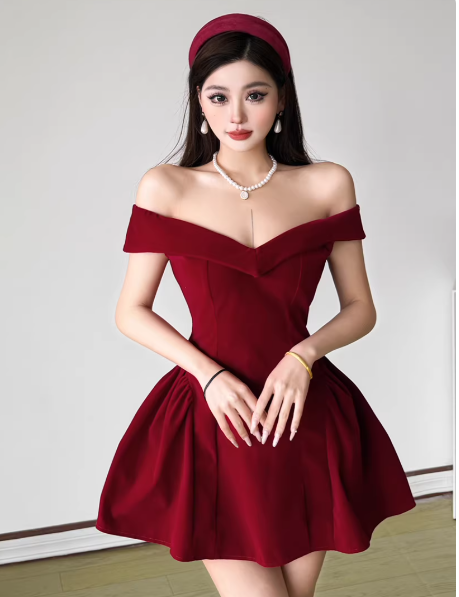 Blaues Damenkleid S101