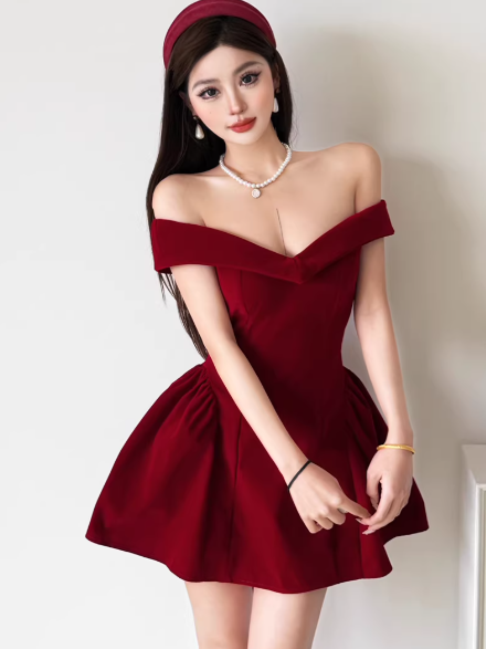 Blaues Damenkleid S101