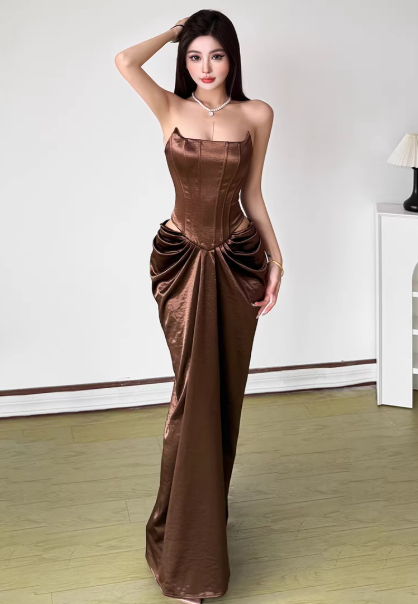 Blaues Damenkleid S101