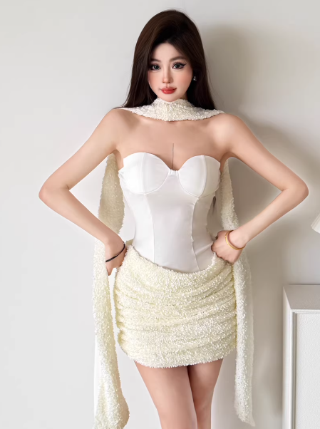 Blaues Damenkleid S101