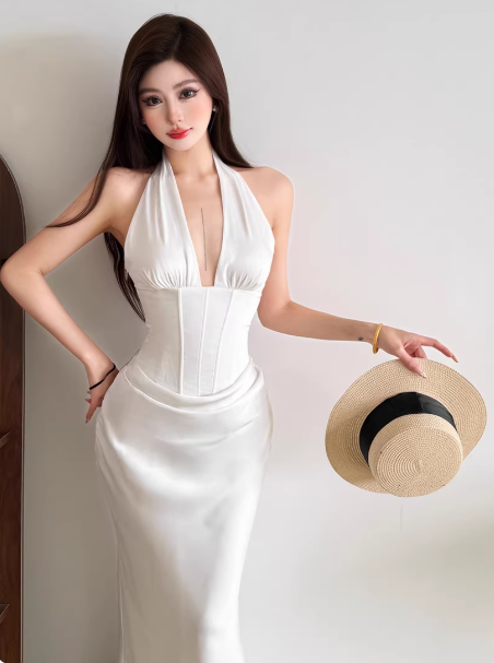 White  Women's Dress S533