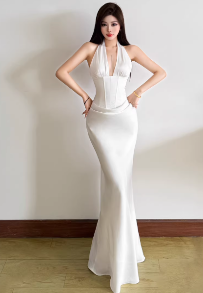 White  Women's Dress S533