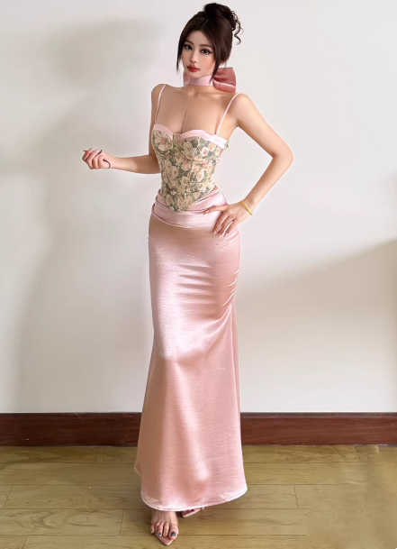 Blaues Damenkleid S101