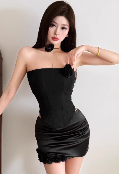 Blaues Damenkleid S101