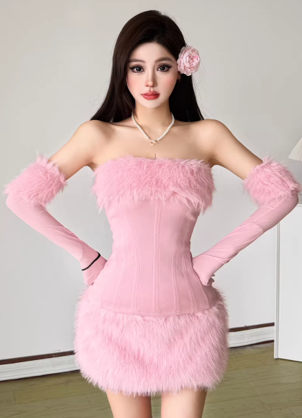Blaues Damenkleid S101