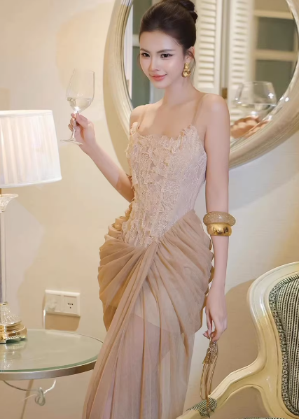 Blaues Damenkleid S101