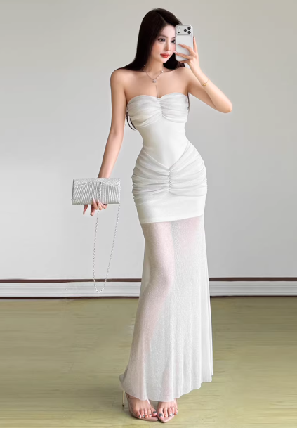 White  Women's Dress S540