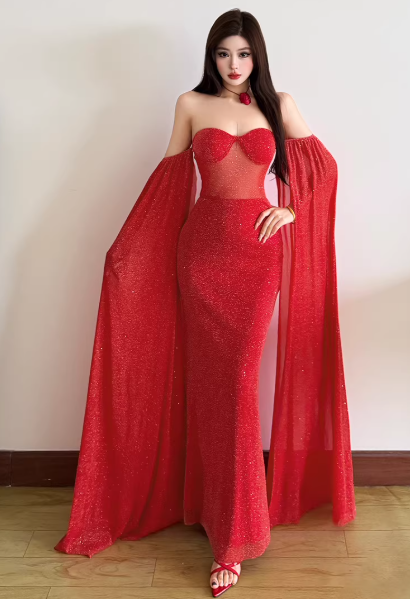 Blaues Damenkleid S101