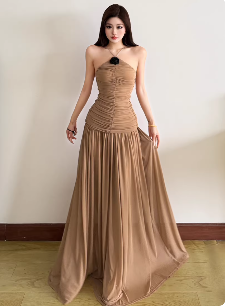 Blaues Damenkleid S101