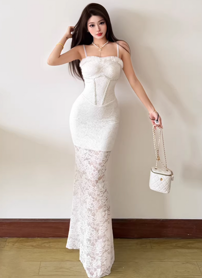 White  Women's Dress S541