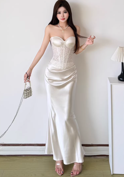 White  Women's Dress S542