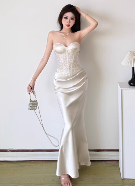 White  Women's Dress S542