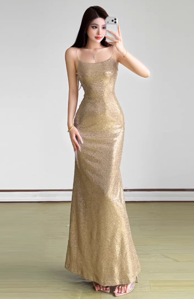 Blaues Damenkleid S101