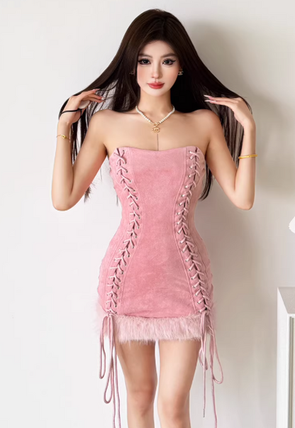 Blaues Damenkleid S101
