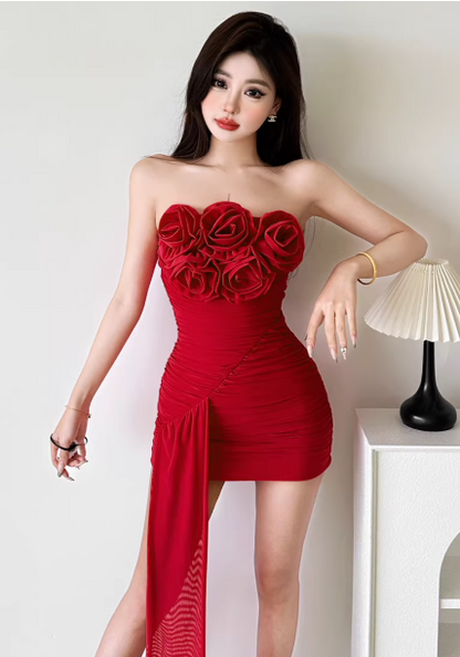 Chic Red Dress S471
