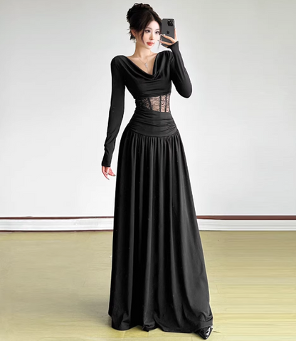 Blaues Damenkleid S101