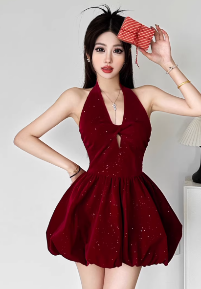 Blaues Damenkleid S101
