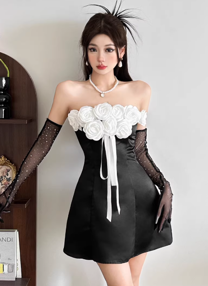 Blaues Damenkleid S101