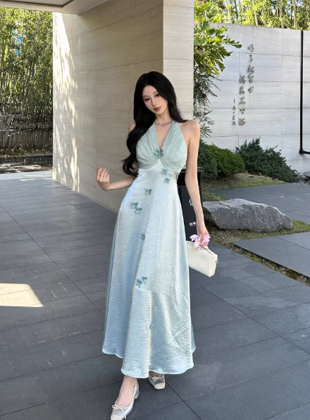 Robe bleue pour femme S999