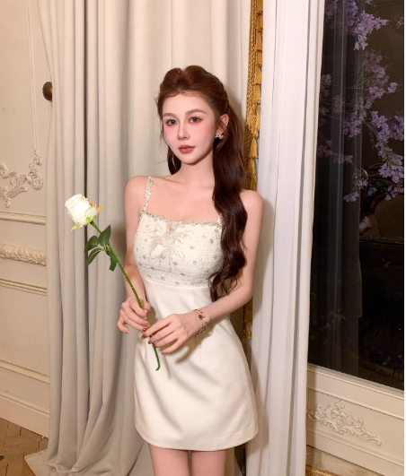 Fashion White Dress S1043