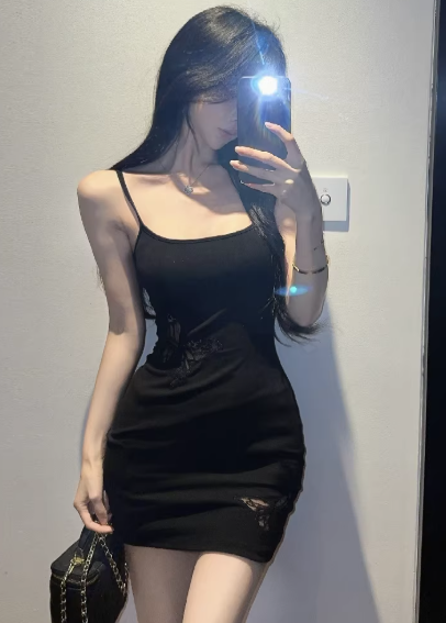 Black Short Women's Dress S119