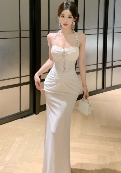 White Women's Dress S167