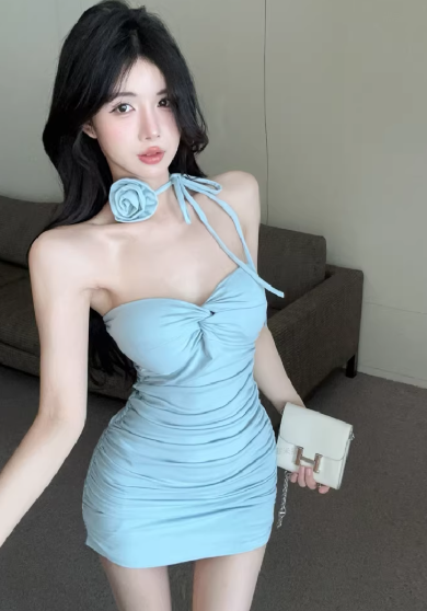 Blue Women's Dress S163