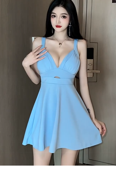Robe bleue pour femme S101