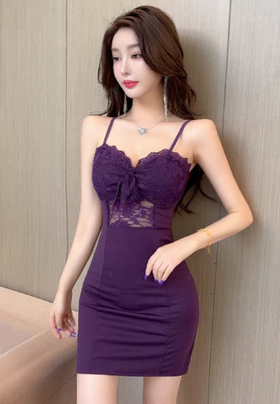 Blaues Damenkleid S101