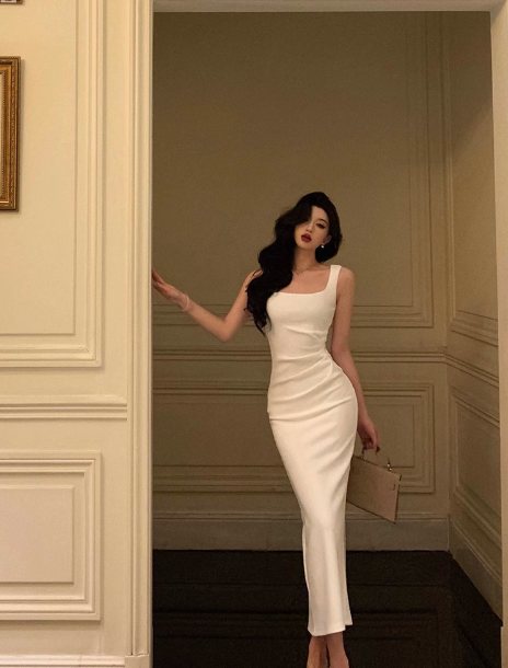 Pretty Sheath Square Neckline White 21st Birthday Dress Party Outfits Birthday Outfits For Women DP0179