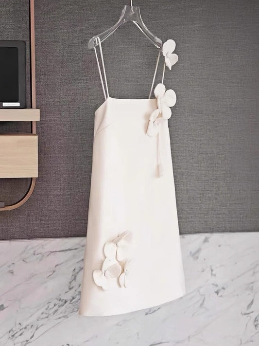 Simple A Line Spaghetti Straps Floral Short Formal Homecoming Dresses Party Graduation Dress Hoco Dresses DH2784