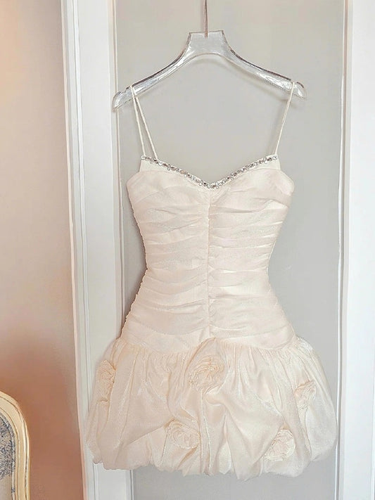 Simple Sheath Spaghetti Straps Short Formal Homecoming Dresses Party Graduation Dress Dance Hoco Dresses DH2765