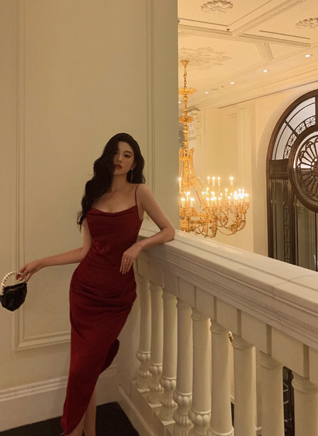Sexy Sheath Red Spaghetti Straps Satin 21st Birthday Dress Party Gown Birthday Outfits Birthday Dress Ideas For Women DP1890