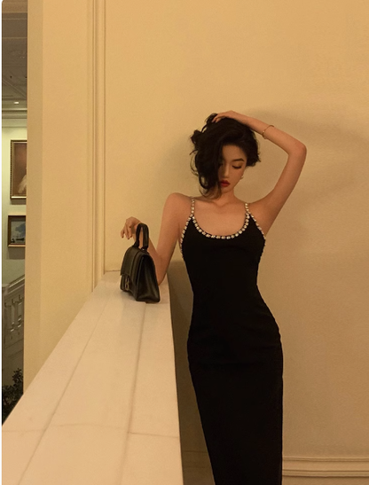 Sexy Sheath Spaghetti Straps Black 21st Birthday Dress Party Gown Birthday Outfits Birthday Dress Ideas For Women DP2318